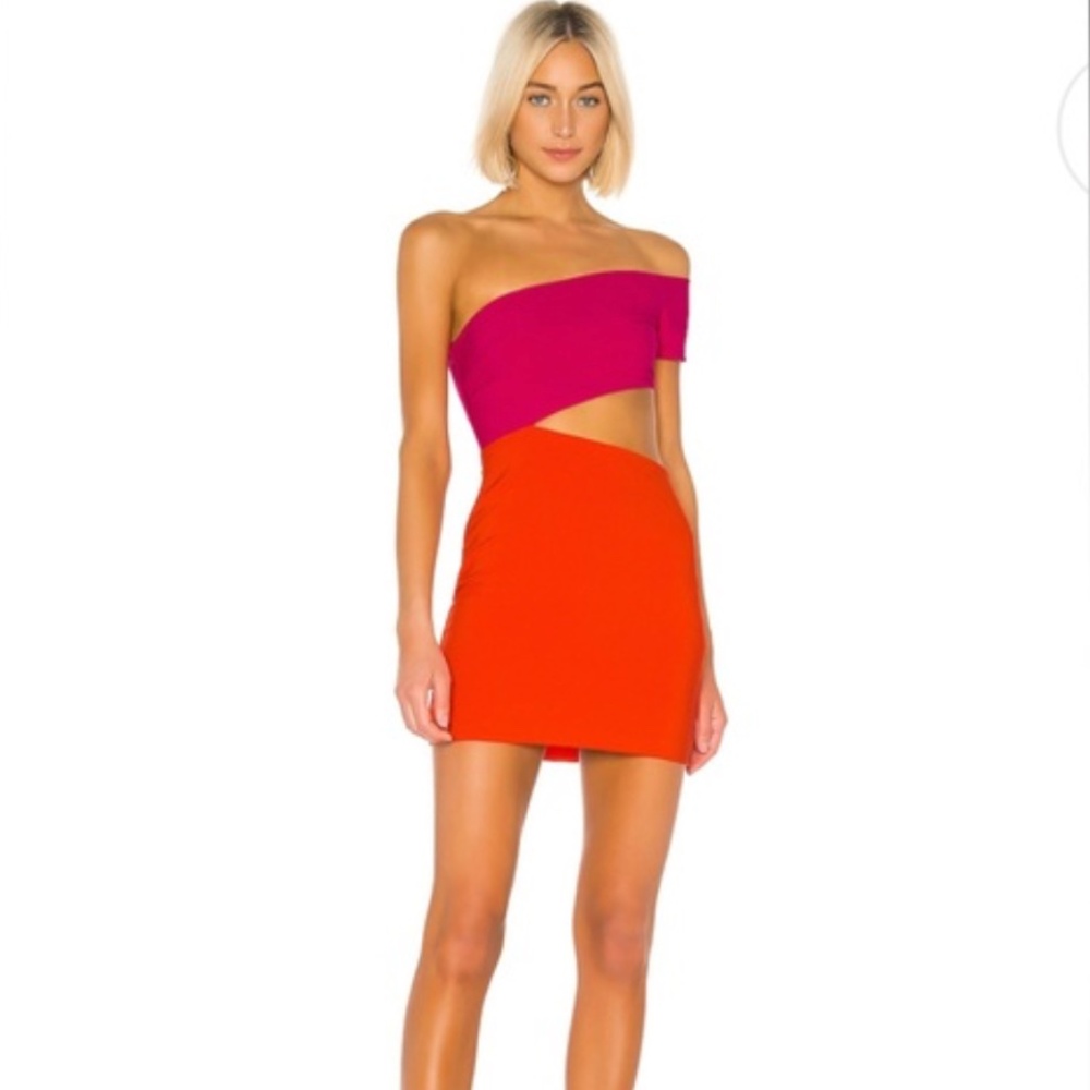 Pink and Orange 'Lovers + Friends' Mini Dress